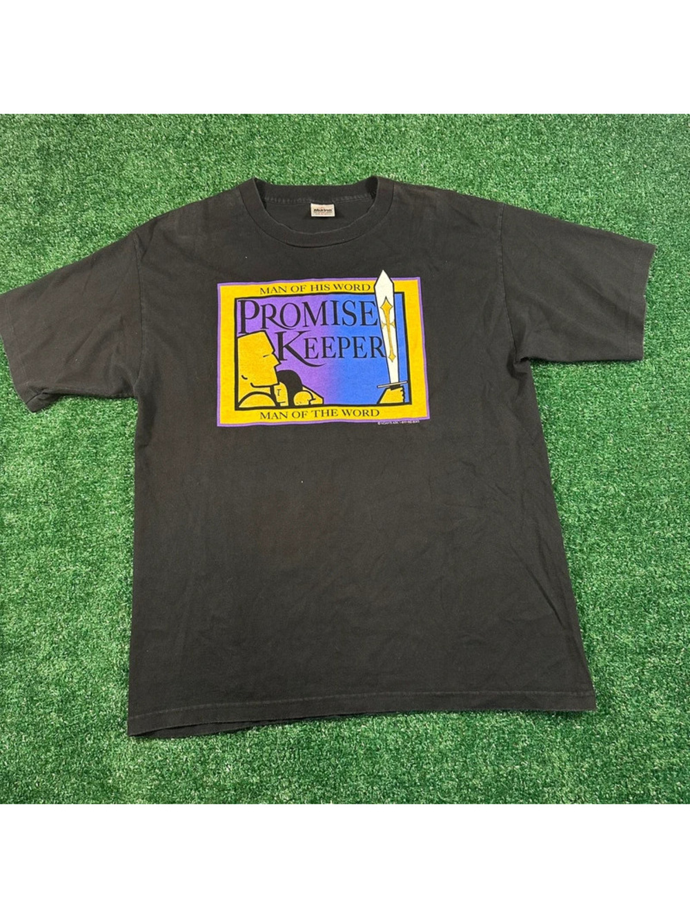 Murina 1990s Real Men Love Jesus T-Shirt size xl made in USA